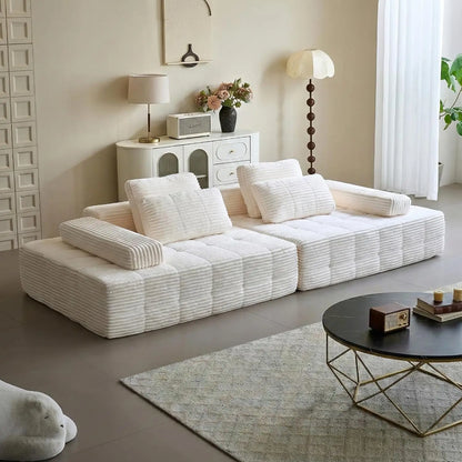 113'' Modular Sectional Boneless Sofa, Oversized Chaise Lounge with Deep Seats, Modular Cloud Sleeper Sofa, No, Customized