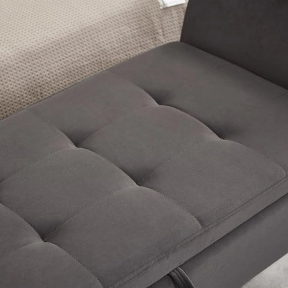 Storage Bench, Velvet Upholstered Bed Bench, 51" Modern Tufted Ottoman Storage Bench Wood Legs for End of Bed