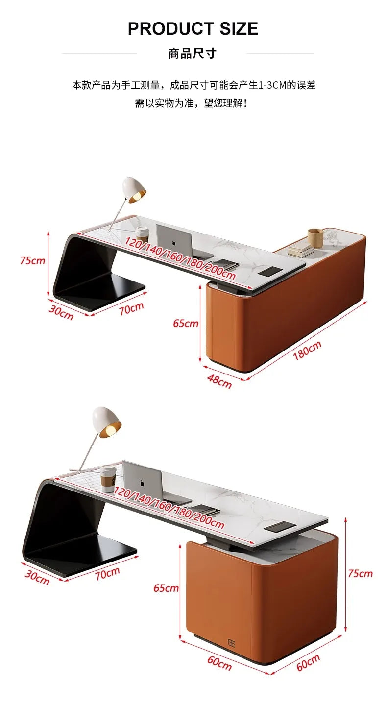 Luxury Storage Computer Desks Large Organiser Adult Bedroom Drawers Gaming Desk Notebook White Mesas De Computador Furniture