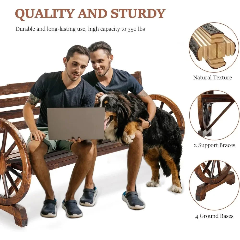 2025 New outdoor metal Bench with backrest garden long chair outdoor bench cast aluminum leisure Patio benches