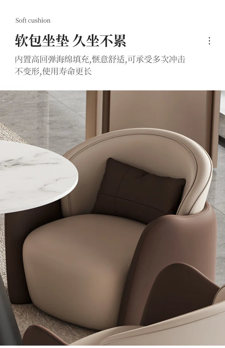 Italian Light Luxury Negotiation Sofa Hotel Lobby Meeting Area Tables And Chairs Sales Office Business Reception Sofa
