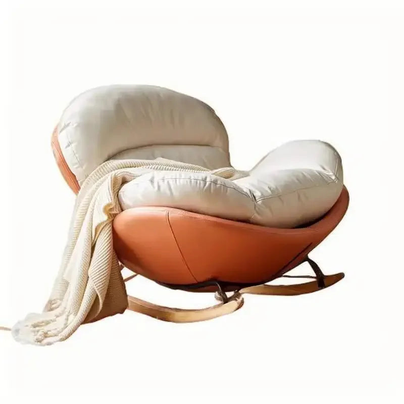 Simple Recliner Wooden Chair Accent Nordic Cheap Bedroom Rocking Living Room Chairs Designer Comfy Fotele Do Salonu Furniture