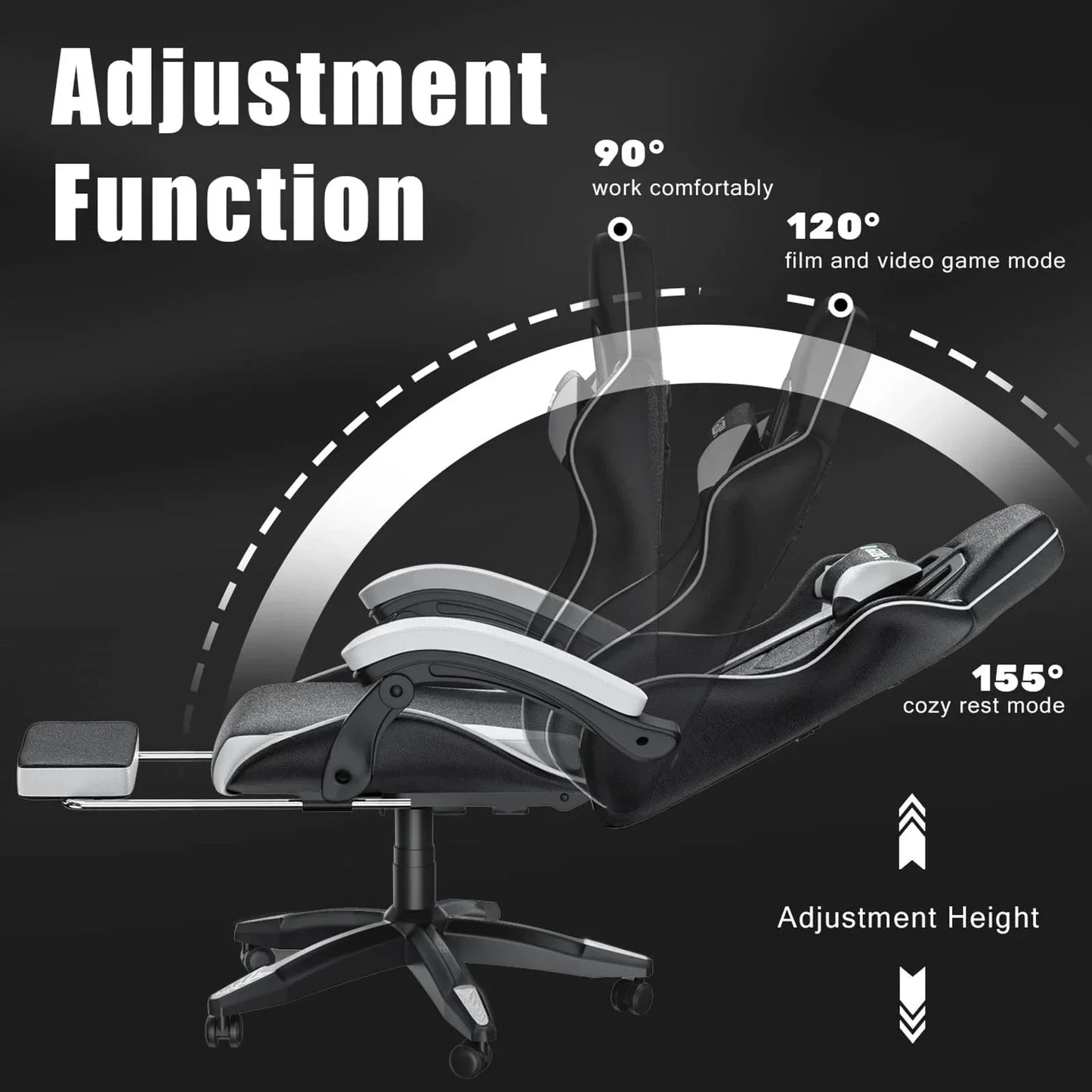 Ergonomic With Lumbar Gaming Chair With Footrest Gamer Chairs Cushion Headrest Silla Gamer Cadeira Computer Office Chair