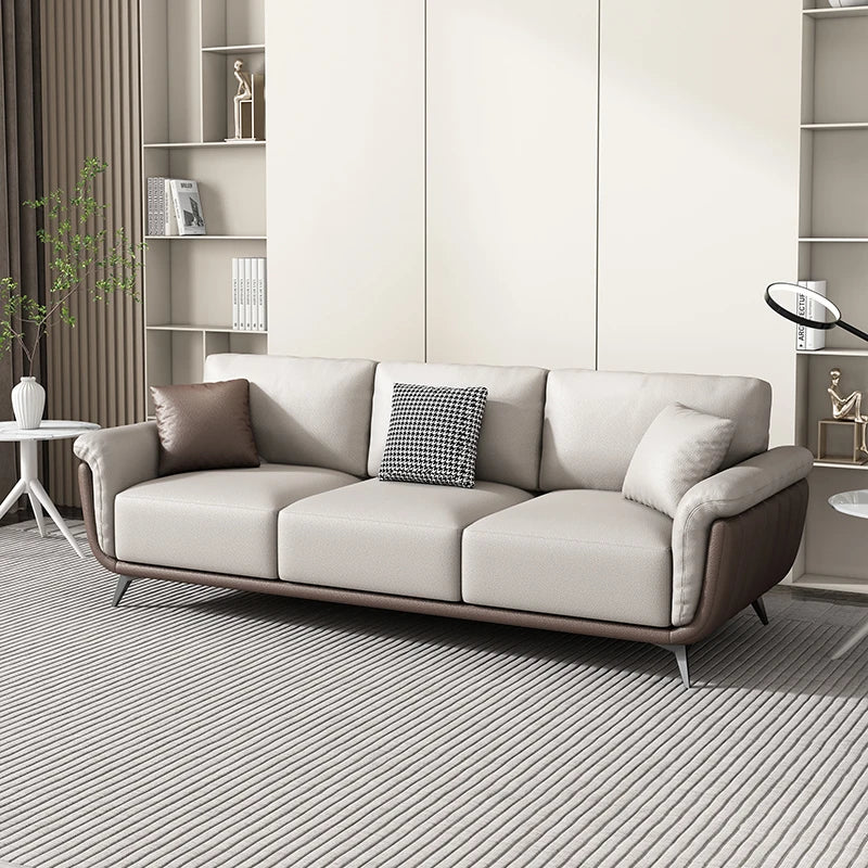 Luxury Office Sofa with Coffee Table Set Office Room Furniture Synthetic Leather Sofa Modular Modern