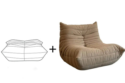 Lounge Bean Bag Chair for Adult Armless Lazy Floor Sofa Fireside Chair for Living Room Gaming Room Bedroom Soft Corduroy Couch