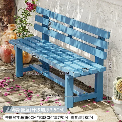 Chaises de jardin, bancs en bois antiseptiques pour l'extérieur, chaises à dossier pour cour et villa, mobilier d'extérieur, chaises longues pour balcon et maison