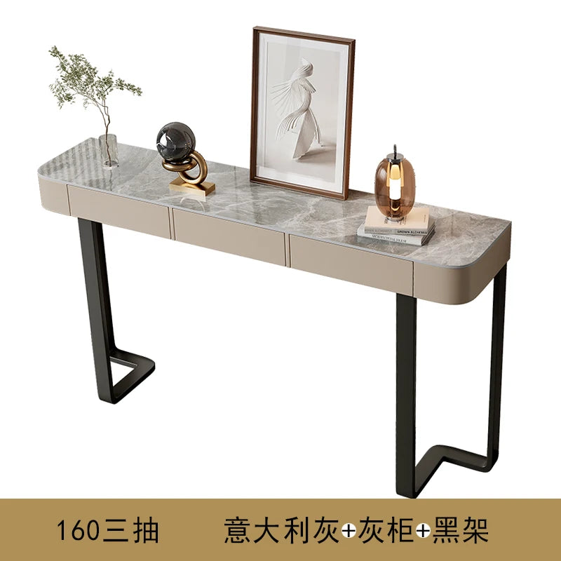 Italian Luxury Console Table With Storage Thin Living Room Entrance Console Table Rectangle Glam Woonkamer Tafel Furniture
