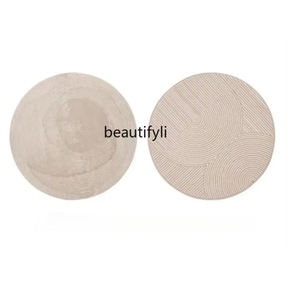 F132  Round living room minimalist sofa coffee table blanket premium light luxury cloakroom floor mat bedroom carpet