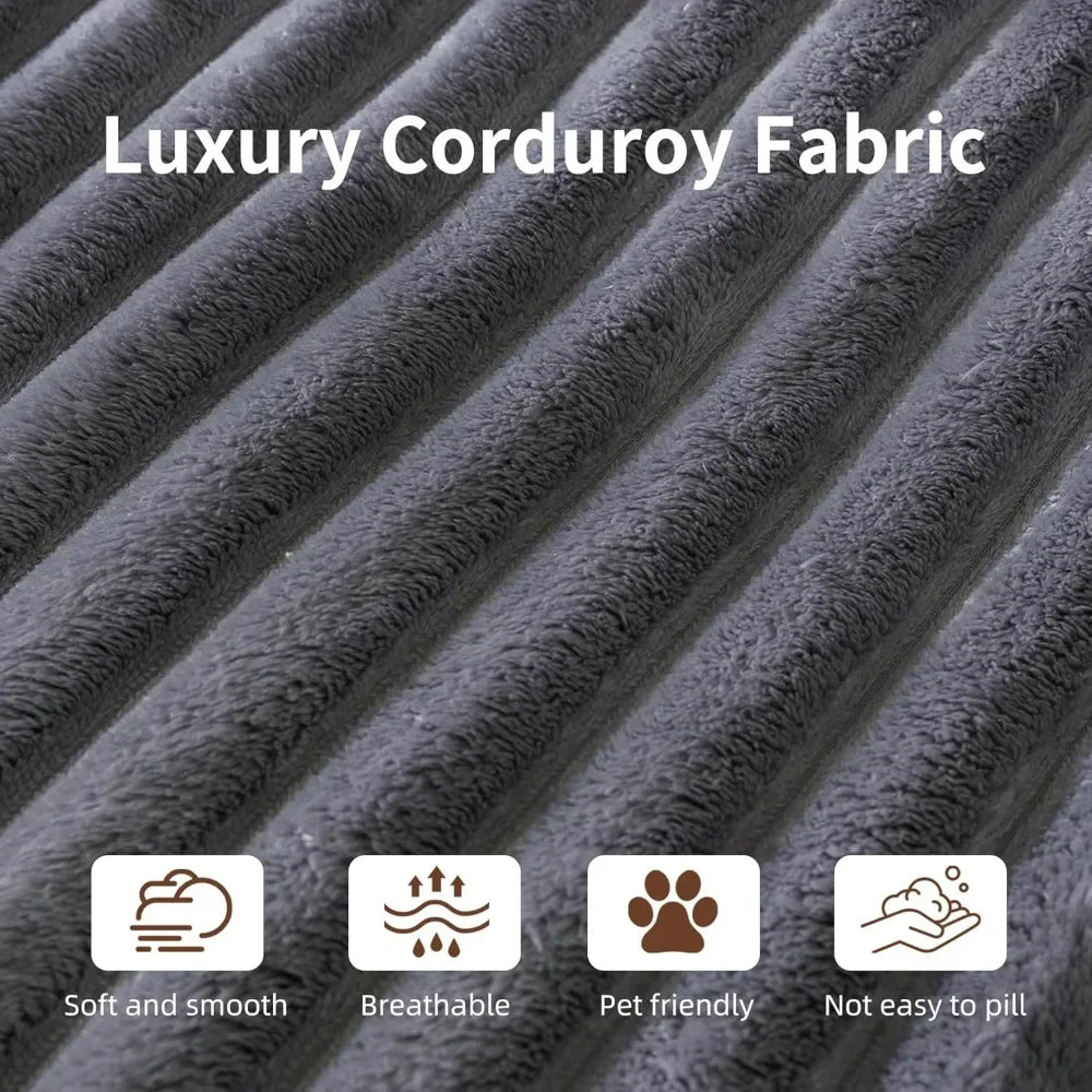 Cloud Sofa 110'' Modular Sectional Couch with 2 Movable Ottoman U Shaped Deep Seat Boneless Sofa for Living Room