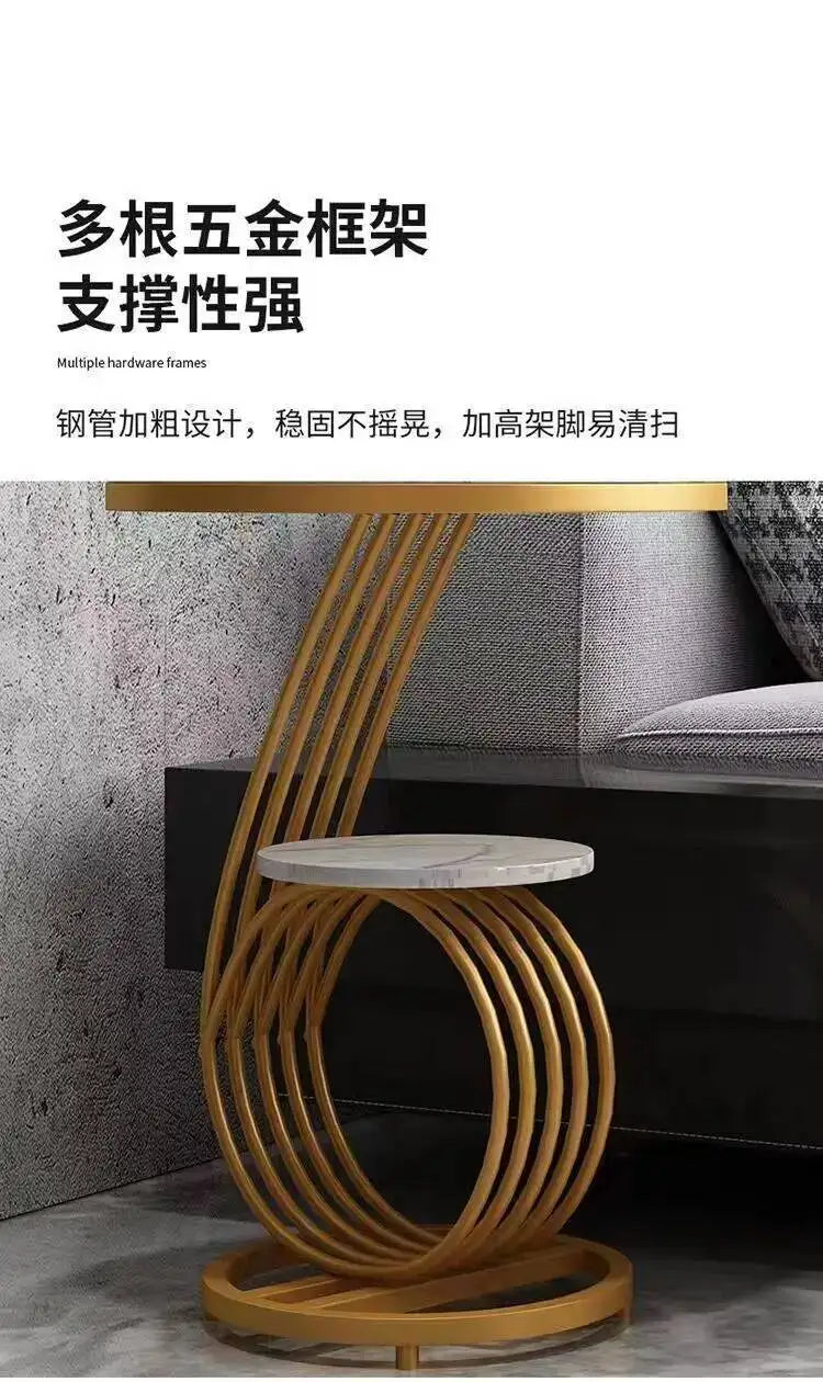 Nordic Round Coffee Tables Books Big Luxury Gold Nordic Hall Side Coffee Table Bedside Dressing Mesitas De Noche Home Furniture