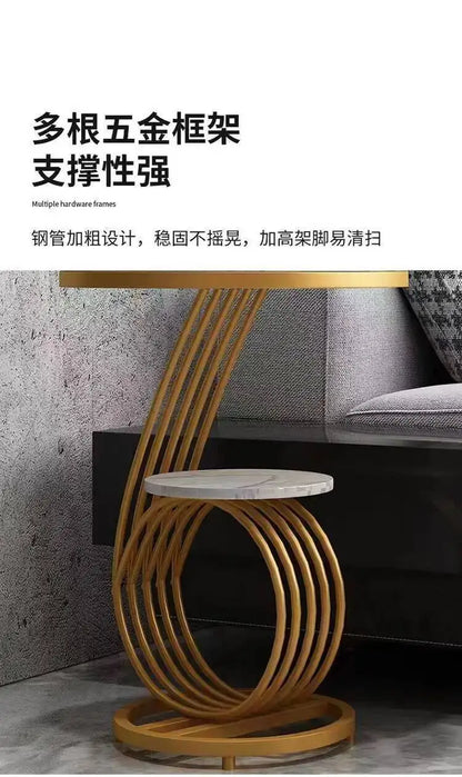 Nordic Round Coffee Tables Books Big Luxury Gold Nordic Hall Side Coffee Table Bedside Dressing Mesitas De Noche Home Furniture