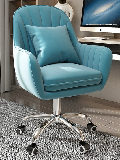Cute Desk Chair For Girls Pink Ergonomic Computer Swivel Chair Adjustable Height Plush Padded Study Chair Bedroom Dorm Office