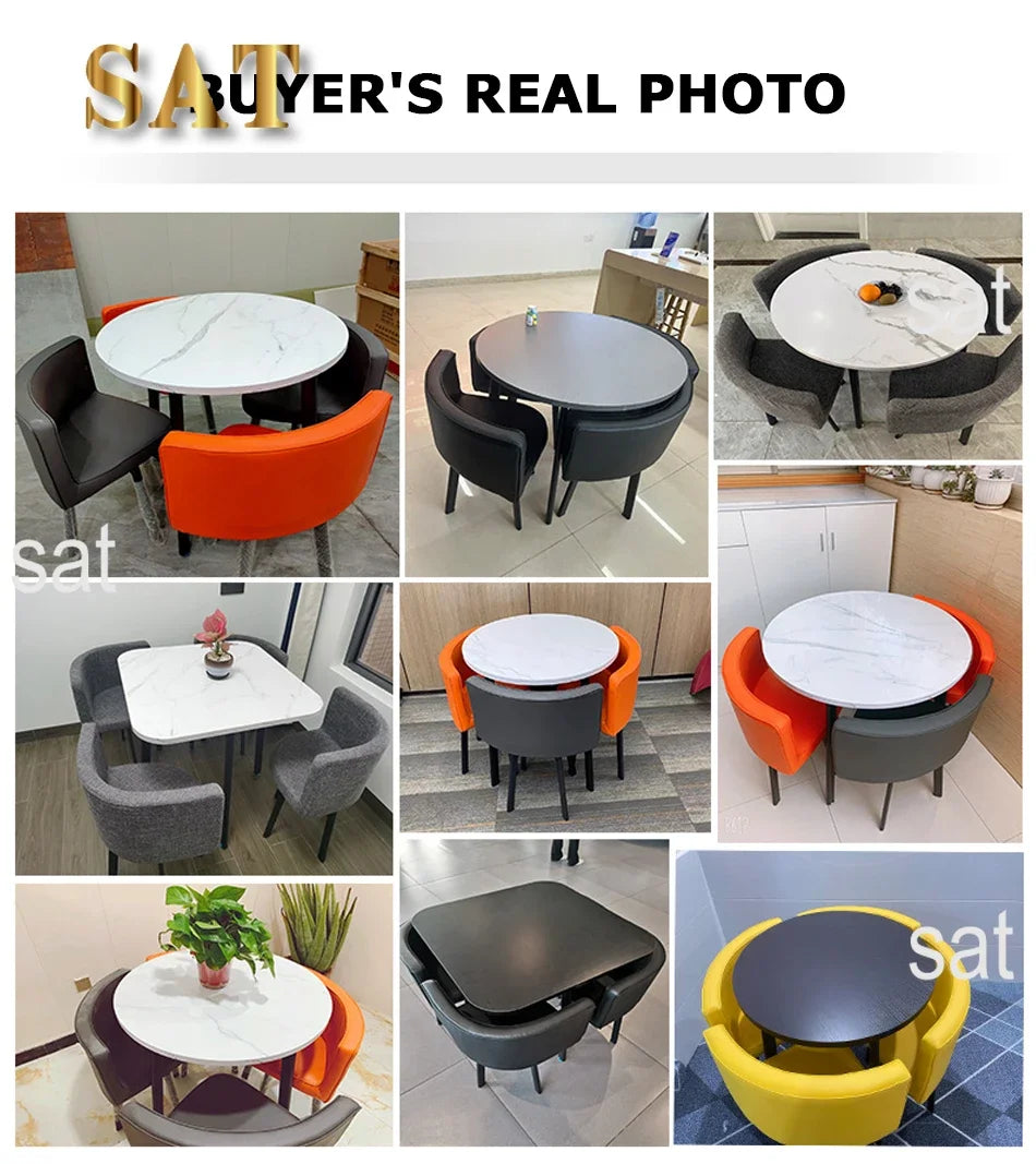 Wholesale Modern   Dining Table Sets 4 6 Chairs Dining Table Wooden Restaurant Cafe Chatting Table