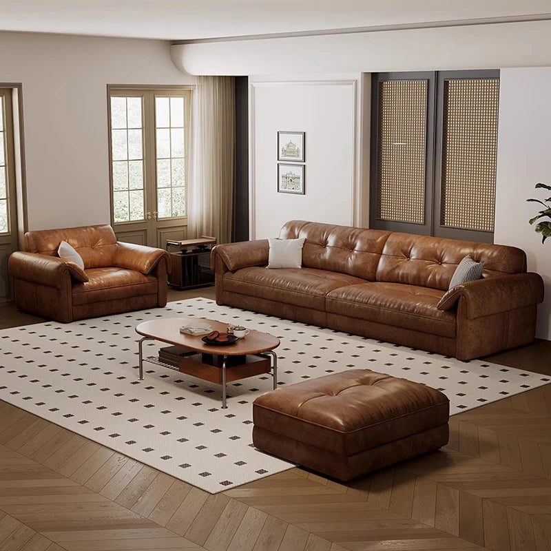 Leather Corner Living Room Sofas Armchair Minimalist Lazy Lounge Living Room Sofas Hallway Designer Muebles Postmodern Furniture