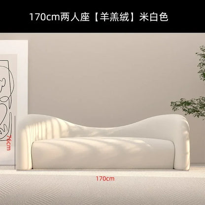JB HCream Wind Sofa Small Apartment Living Room Simple Modern Clothing Store Beauty Salon Reception Rest Area