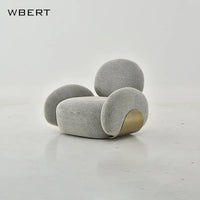 Nordic Lamb Fleece Single Sofa Chair For Home Bedroom Dining Clothing Store Beauty Salon Leisure-backrest Chair