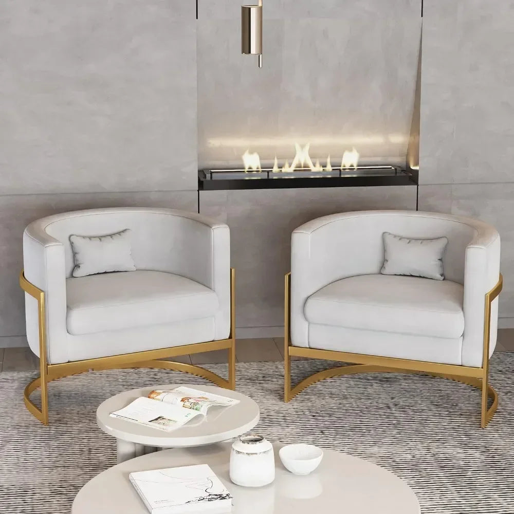 v Living Room Chair, Modern Gray Velvet Bucket Shaped Special Chair, Soft Padded Armchair, Bedroom Single Person Sofa