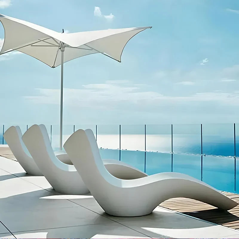 *s forLuminous outdoor loungers beach waterproof villa balcony leisure bed hotel