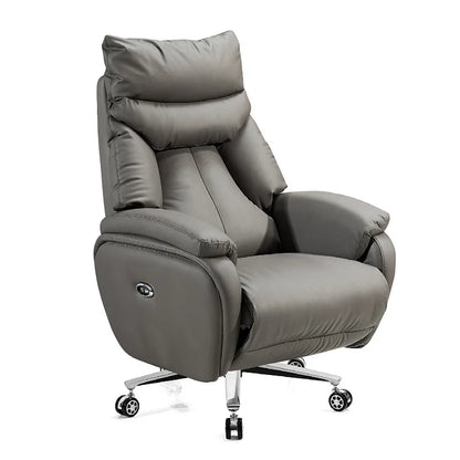 Customized leather reclining home office executive chair comfortable sedentary and not tired electric boss chair