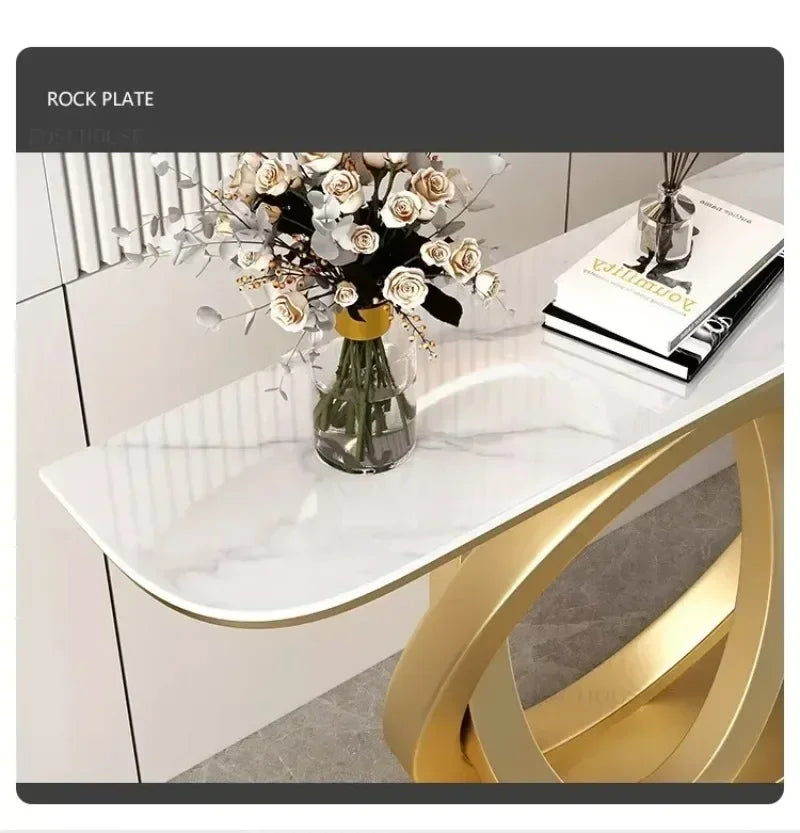 Luxury Iron Console Table Italian Semi-circular Entrance Cabinet Tables Home Furniture Creative Corridor Entryway Table