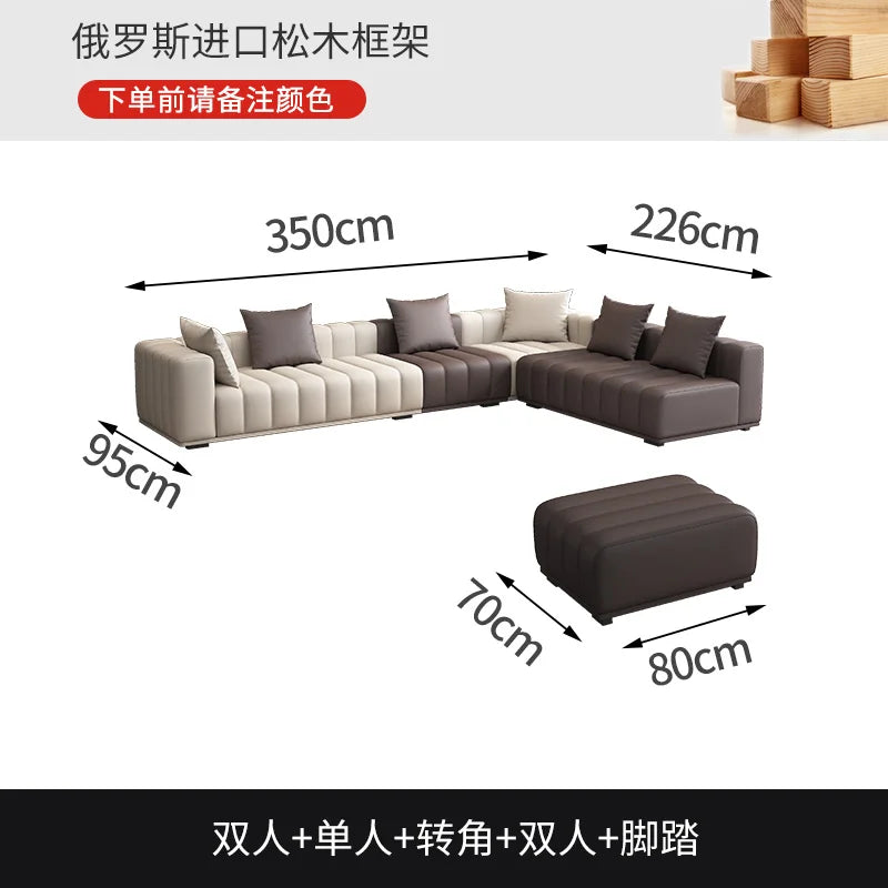 Floor Leather Living Room Sofas Couch Luxury Recliner Corner Pouf Living Room Sofas Lounge Bedroom Divano Postmodern Furniture