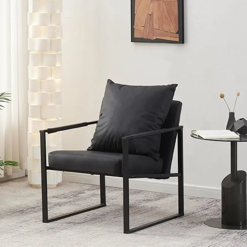 Modern Accent Chair Ergonomic Lounge Chair with Carbon Steel Frame Breathable Comfort for Living Room Bedroom Office Cafe