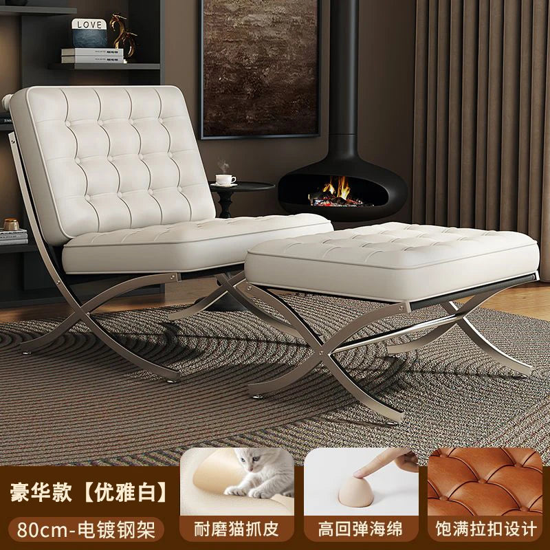 Black Metal Living Room Chairs Balcony Throne Relax Reading Modern Room Decor Fashion Chairs Comfortable Sillones Home Design