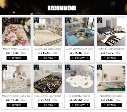 Modern White Minimalism Large Living Room Carpet Light Luxury Beige Decoration Bedroom Carpet Soft Lounge Rug Washable Floor Mat