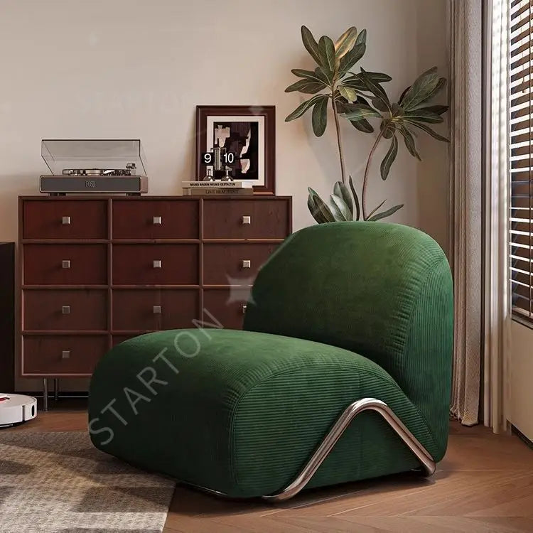 Living Room Internet Celebrity Leisure Model Vintage French Retro Zebra Arm Chair Single Lazy Sofa Design for Home Office