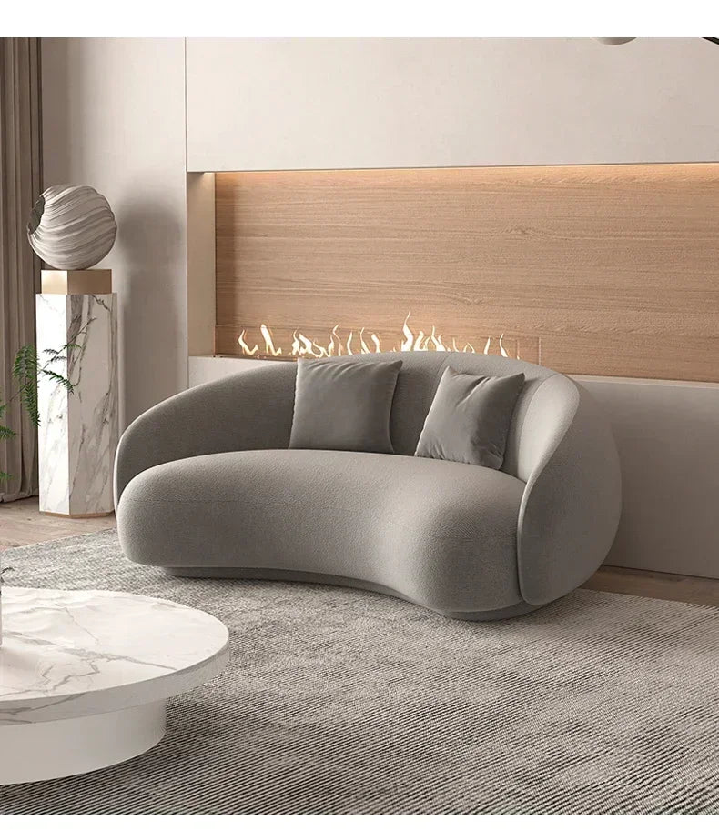 Italian Banana Sofa Minimalist Shaped Sofa Living Room Simple Modern Arc Cashew  Set Lazy Sofa Home Furniture