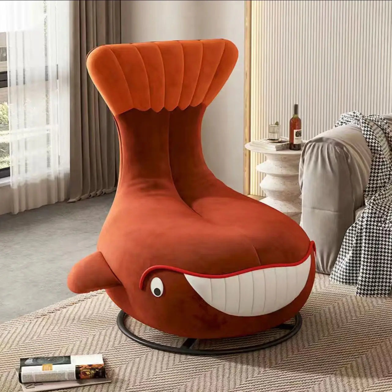 New Minimalist Shark Whale Apartment with 360 Degree Rotatable Bedroom,light Luxury,internet Famous Shark Ins Sofa,Nordic Style