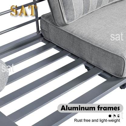 # Hot Aluminum Patio Conversation Set Of 6 Pieces Weather Resistant Outdoor Furniture Sofa Set With Armrest Cushion,Armchairs,Ot