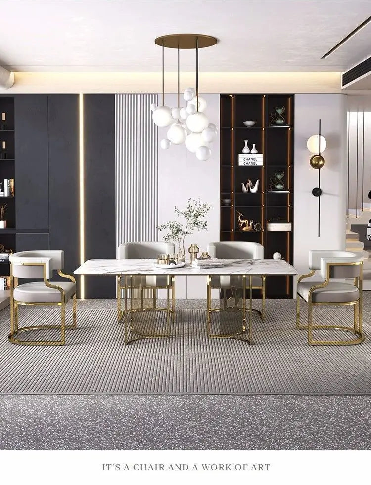 Modern Light Luxury Accent Chair Premium Dining Chair for Salon Reception Office Conference Hotel Lounge Makeup Nail Studio