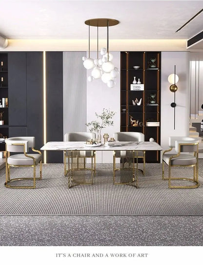 Modern Light Luxury Accent Chair Premium Dining Chair for Salon Reception Office Conference Hotel Lounge Makeup Nail Studio