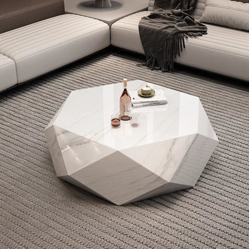Modern Minimalist Luxury Diamond Stainless Steel Coffee Table Living Room Furniture Shaped  Center Table Tea Table Escritorios