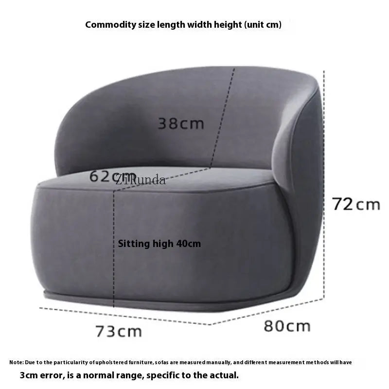 Modern fabric tufted, office living room sofa chair, single leisure chair