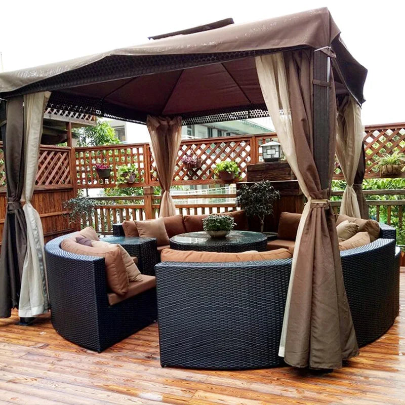 ssE1001 Outdoor Living Room Rattan Sales Office Garden Courtyard Leisure Rattan Chair Lobby Sofa Coffee Table Furniture Combinat