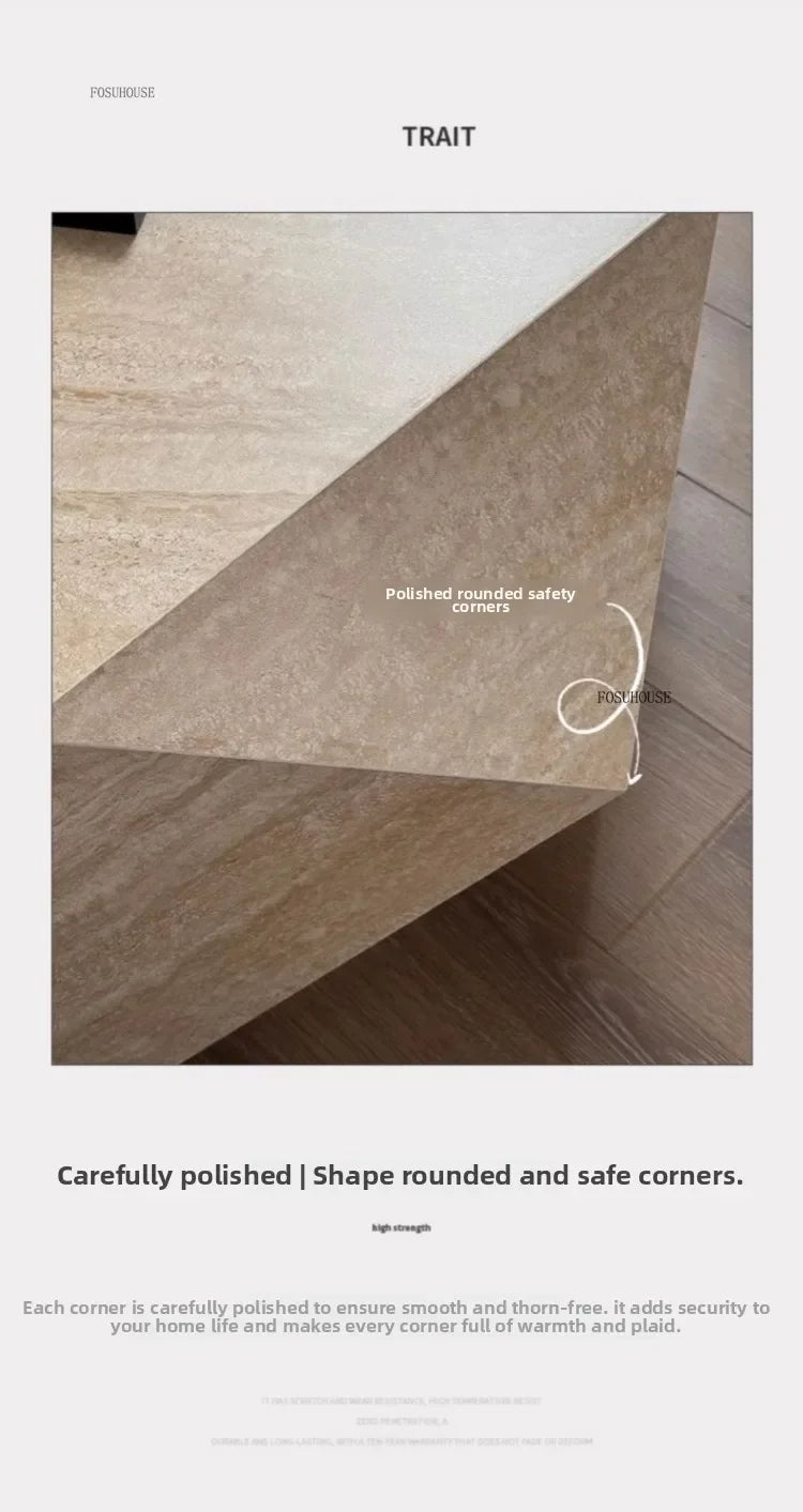 Luxury Rock Board Coffee Tables Villa Living Room Tea Table for Living Room Furniture High-grade Luxurious Side Table