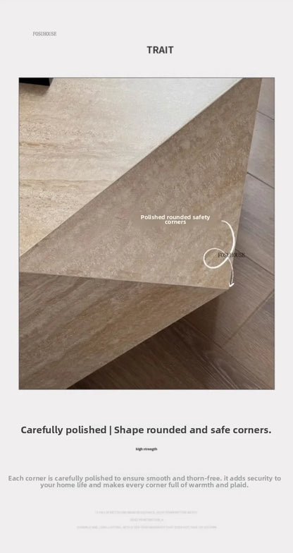 Luxury Rock Board Coffee Tables Villa Living Room Tea Table for Living Room Furniture High-grade Luxurious Side Table
