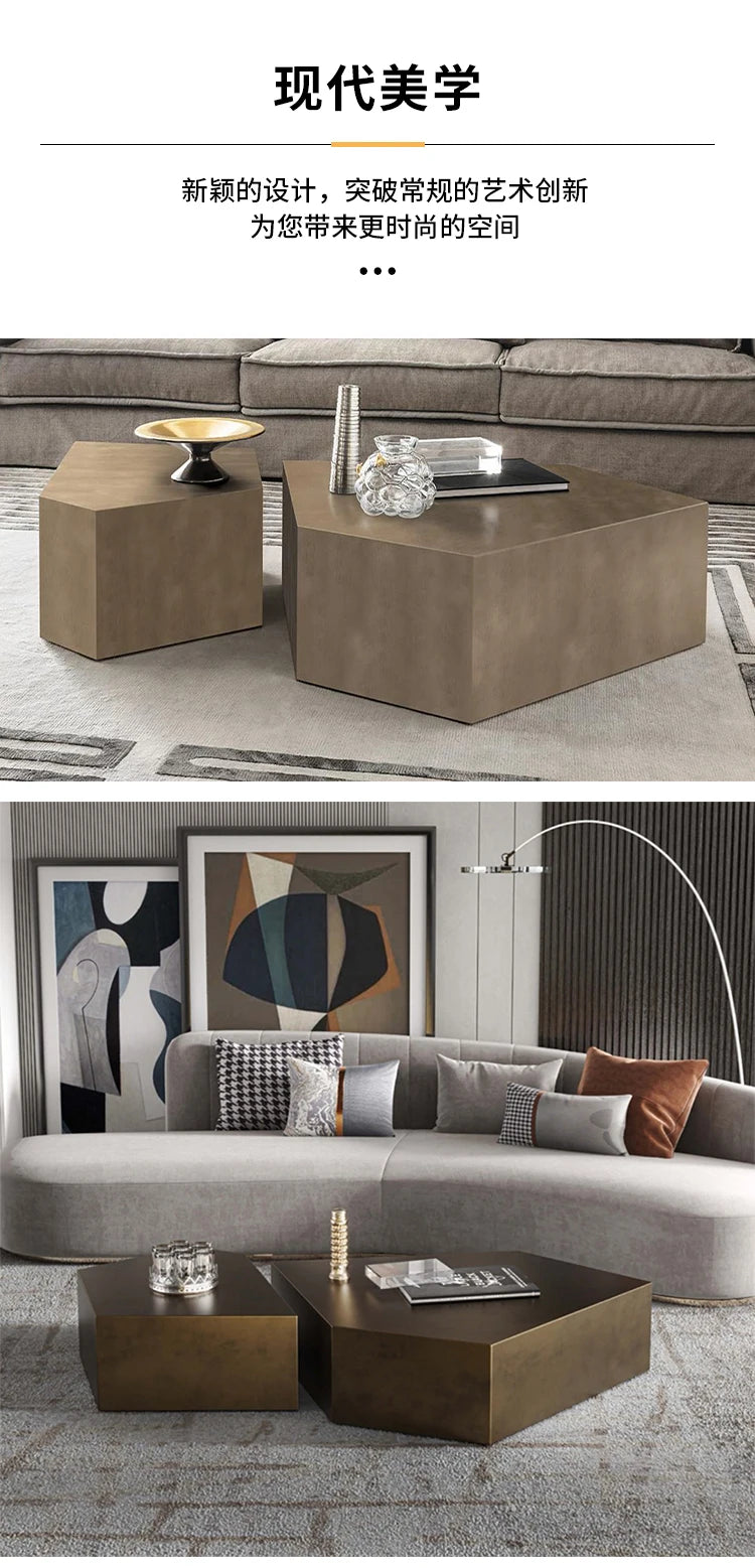 Glam Simple Coffee Table Ornaments Frame Design Storage Coffee Table Modern Aesthetic Meubles De Salon House Accessories