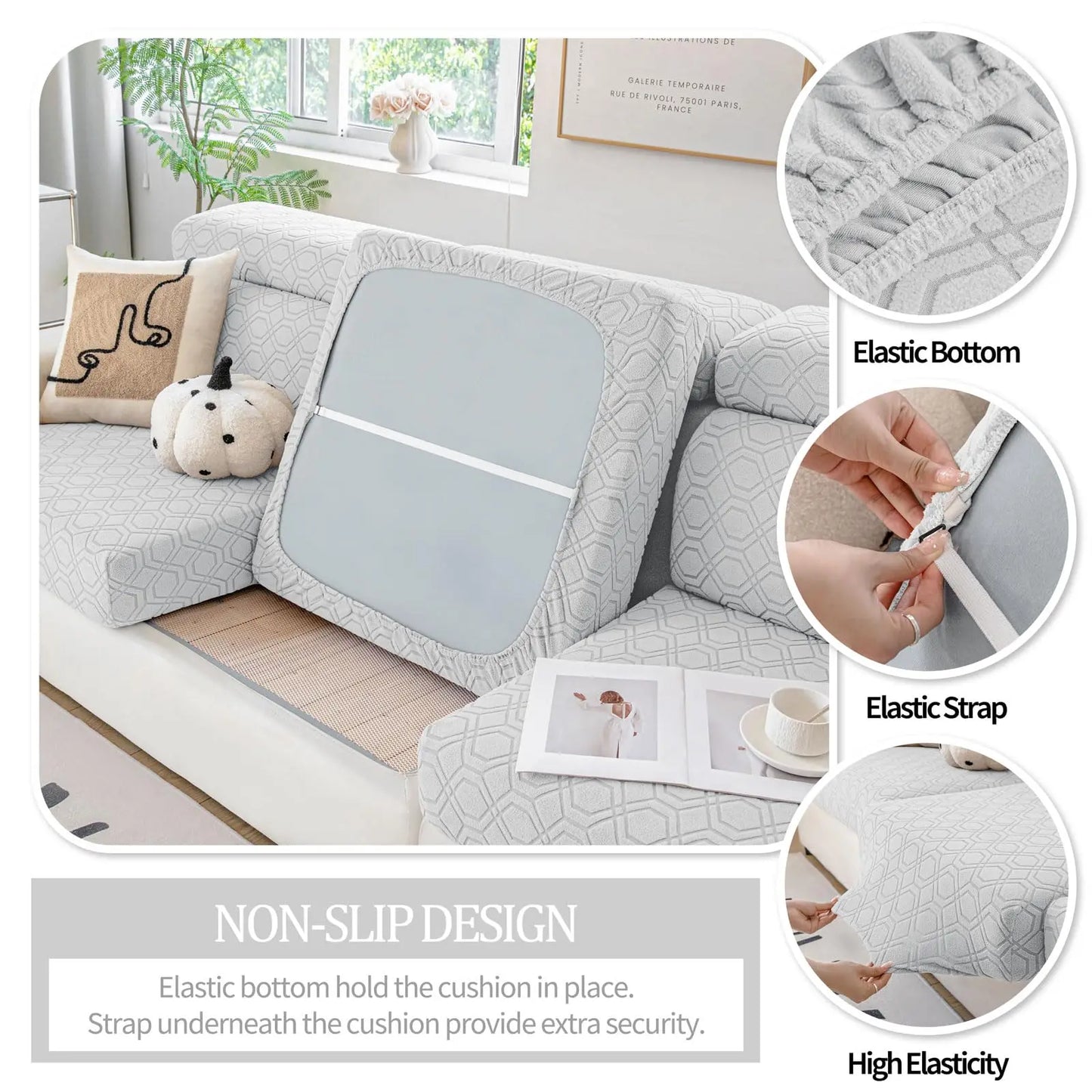 Hapihappy Individual Couch Cushion Covers Universal Magic Sofa Covers Washable Stretch Cushion Covers Interior Sofa Seat Covers
