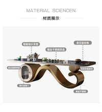 Light luxury rock slab table and chair combination modern minimalist design, creative high-end villa office tea table