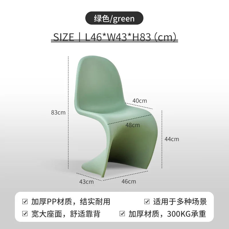 Transparent Plastic Dining Chair, Simple and Modern Home Chair, Backrest Chair, Vanity Stool