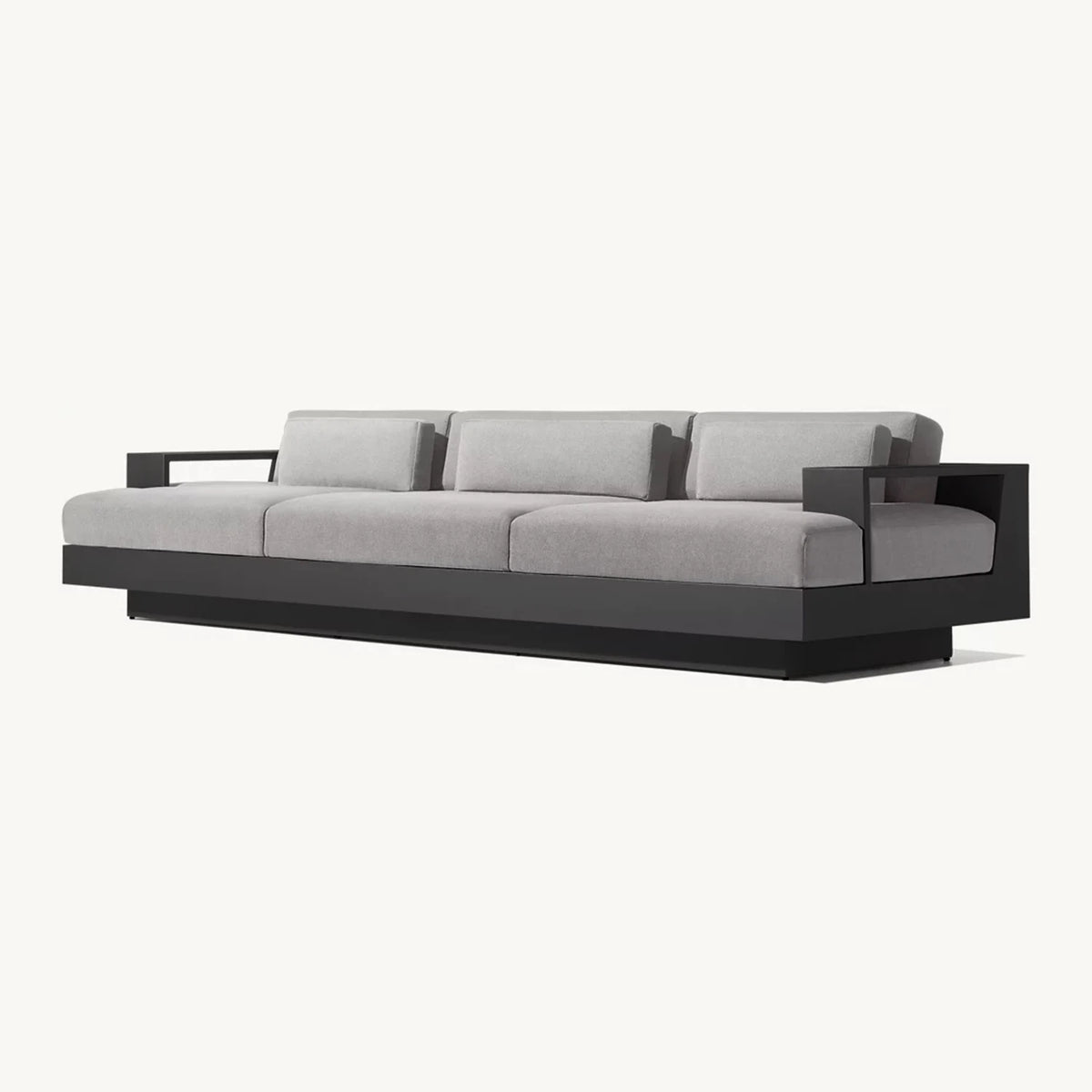 Porch Luxury 4 Pieces All Weather Rustproof Aluminum Outdoor Lounge Furniture Sofa Set
