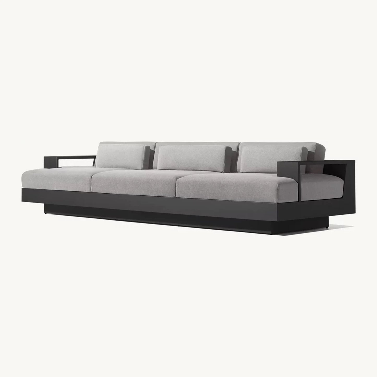 Porch Luxury 4 Pieces All Weather Rustproof Aluminum Outdoor Lounge Furniture Sofa Set