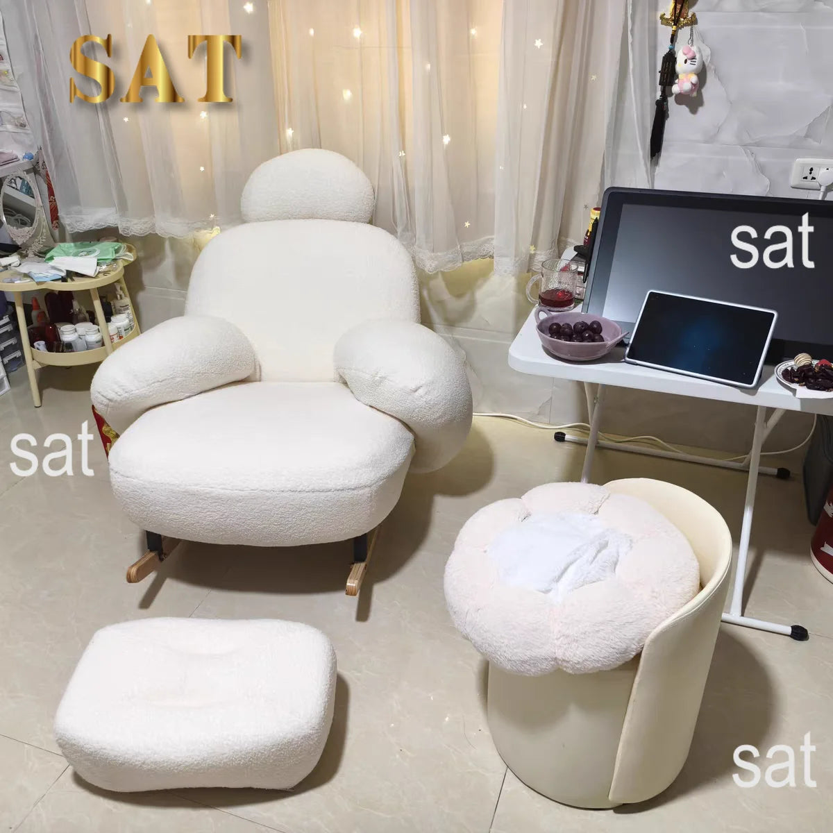 Single Recliner Rocking Chair Living Room Furniture Arm Chaise Leisure Lounge Chair Living Room Modern Leisure Sofa Chairs