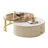 Mesa Nordic Luxury Glass Coffee Tables Living Effect Room Korea Marble Beautiful Cute Side Table De Centro De Sala Furniture