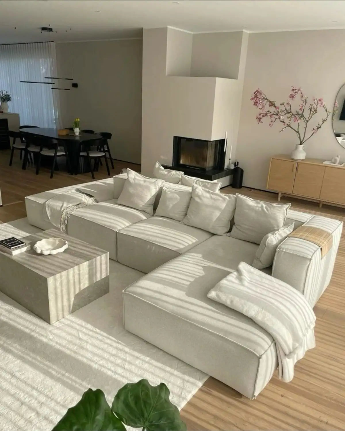 Minimalist Multi-Seat Leather Sectional Sofa Combination Modern Simple Living Room Sofas First Layer Cowhide L Shade Sofa Set