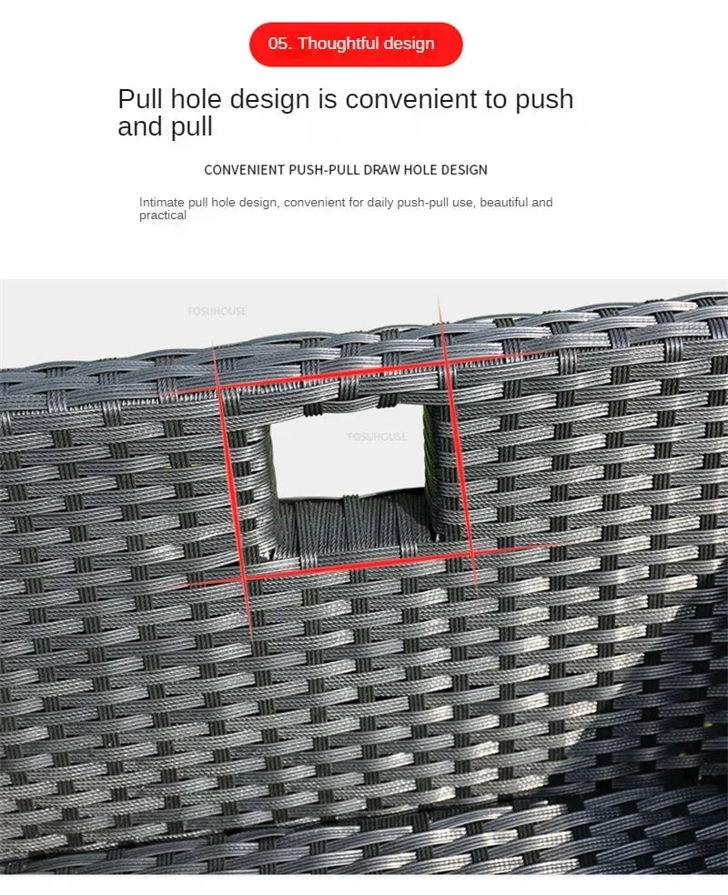 Patio Rattan Furniture Set Modern Open-air Garden Furniture Sets Waterproof and Sun-proof Armchair Leisure Outdoor Table Chairs