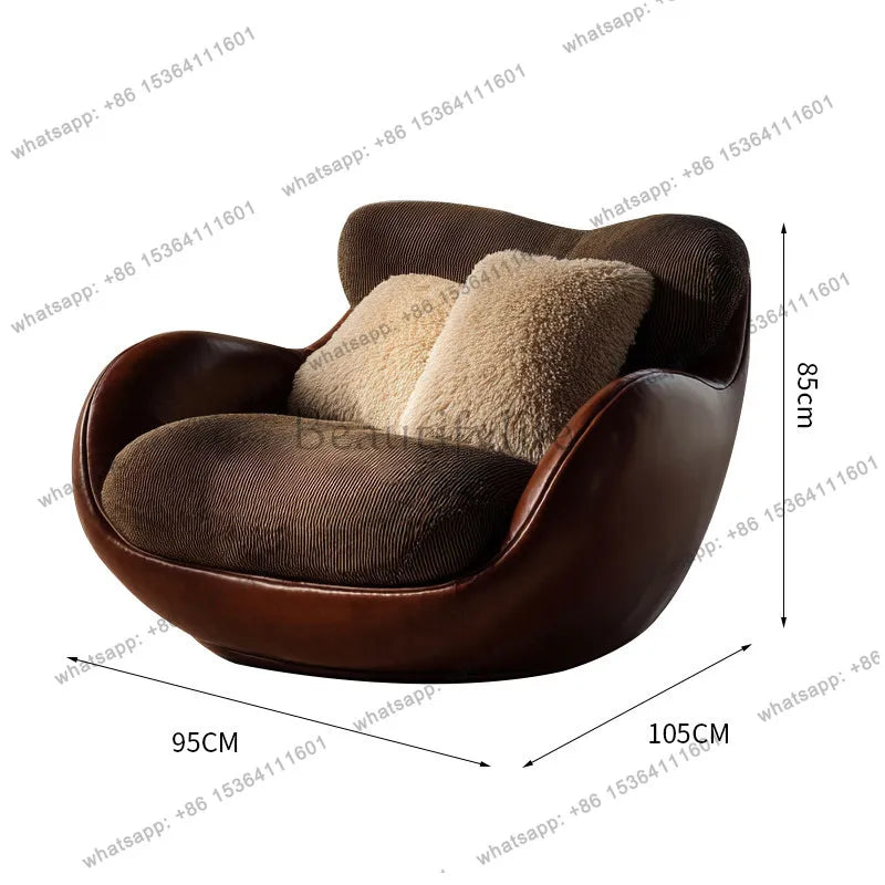 Italian light luxury single sofa leisure chair Nordic modern home living room lazy sofa chair
